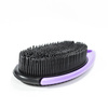 Rubber brush for removing hair from upholstery
