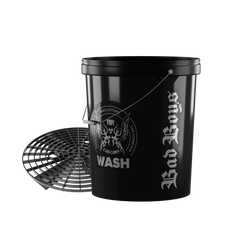 Schwarzer Putzeimer mit Grit Guard WASH