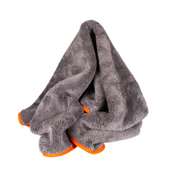 Gray Towel with Orange Hem 60x90cm
