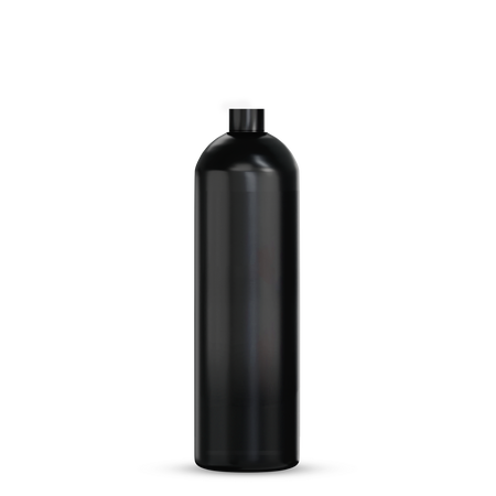 Black HDPE Bottle 1L